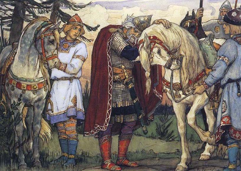 Прощание Вещего Олега с конем. В. Васнецов, 1899
